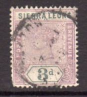 Sierra Leone QV 1896-7 3d Definitive, Wmk. Crown CA, Used, SG 46 (BA) - Sierra Leone (...-1960)