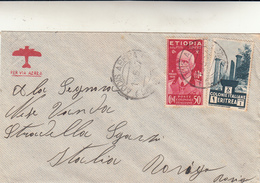 Addis Abeba Per Rovigo, Cover Con Affrancatura Mista 1937 - Ethiopia