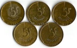 Lot 5 Pièces De Monnaie 5 Francs - 5 Francs