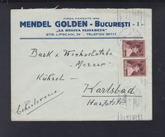 Romania Cover 1930 To Karlsbad - Cartas & Documentos