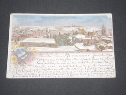 Carte Postale GRUSS Panorama De Jérusalem - Superbe Et Rare - Voyagée - P 22561 - Palestine