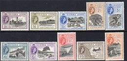 Sierra Leone QEII 1956 Definitives To 2/6d Value, Very Lightly Hinged Mint, SG 210/9 (BA) - Sierra Leone (...-1960)