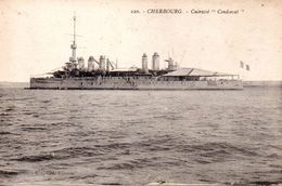 Bateaux : Guerre : Le Cuirassé  '' Condorcet  ''  à Cherbourg - Krieg