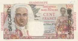 Guadeloupe - Billet De 100 Francs La Bourbonnais Specimen Perforé Et Aux Tampon Billet Neuf - Otros – América