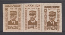 INDOCHINE  1942  ERROR  COLORS + PERF  Diff. PETAIN *MH  Réf  K31 - Ongebruikt