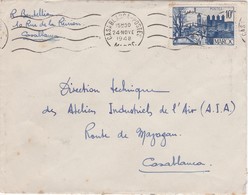 FRANCE  PROTECTORATE COVER - ATELIER INDUSTRIEL DE L'AIR   - CASABLANCA MAROC MOROCCO - Lettres & Documents