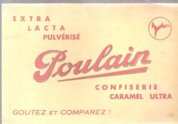 Buvard POULAIN EXTRA LACTA PULVERISE POULAIN CONFISERIE CARAMEL ULTRA - Sucreries & Gâteaux