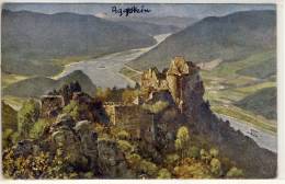 AGGSTEIN WACHAU 1918 AM DONAU FLUSS RIVER RIVIERE  KÜNSTLERKARTE - Wachau