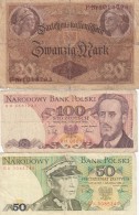 Lot Of  5 Different Europe Banknotes Germany #48(1914) Poland #142c #143e(1988) Slovenia #2(1990) Yugoslavia #88a(1978) - Alla Rinfusa - Banconote