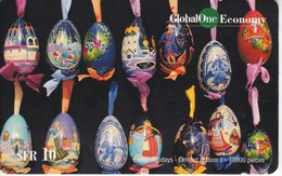 TARJETA DE SUIZA DE GLOBALONE DE HUEVOS DE PASCUA TIRADA 10000 CADUCIDAD 2/02 - Zwitserland