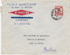 FRANCE MAROC MOROCCO PROTECTORATE - COVER - BASE AÉRIÉNNE     - CASABLANCA - Lettres & Documents