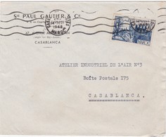 FRANCE MAROC MOROCCO PROTECTORATE - COVER   - CASABLANCA - Covers & Documents