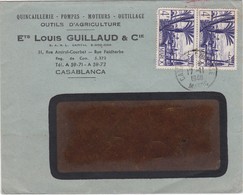 FRANCE MAROC MOROCCO PROTECTORATE - COVER - OUTILS D'AGRICULTURE  - CASABLANCA - Lettres & Documents