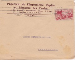 FRANCE MAROC MOROCCO PROTECTORATE - COVER - LIBRAIRIE DES ECOLES - CASABLANCA - Lettres & Documents