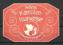 Vignette Publicitaire Valsana, Echtes Kamillen-Haarwasser - Erinofilia