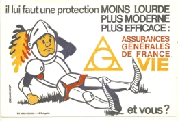 ---- BUVARD ---  Protection Moins Lourde Assurances Générales De France TTBE - Bank & Versicherung