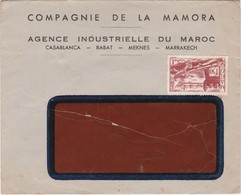 FRANCE MAROC MOROCCO PROTECTORATE - COVER  - AGENCE INDUSTRIELE DU MAROC   - CASABLANCA - Covers & Documents