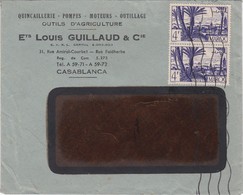 FRANCE MAROC MOROCCO PROTECTORATE - COVER  - OUTILS D'AGRICULTURE     - CASABLANCA - Lettres & Documents