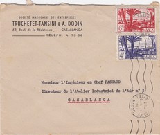 FRANCE MAROC MOROCCO PROTECTORATE - COVER - CASABLANCA - Covers & Documents