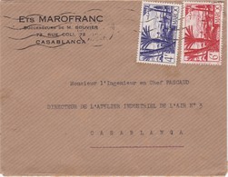 FRANCE MAROC MOROCCO PROTECTORATE - COVER - CASABLANCA - Covers & Documents