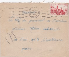 FRANCE MAROC MOROCCO PROTECTORATE - COVER  -  CASABLANCA - Covers & Documents