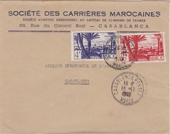 FRANCE MAROC MOROCCO PROTECTORATE - COVER -  CASABLANCA - Covers & Documents