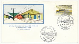 FRANCE - Enveloppe - "Renovation De La Gare De Toulon" 83 TOULON - 1984 - Trenes