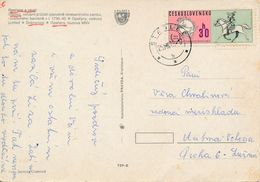 M1126 - Czechoslovakia (1975) Stadlec (postcard); Tariff: 30h (stamp: 100 Years UPU, Postilion On Horseback) - UPU (Union Postale Universelle)