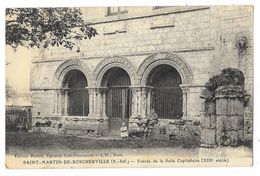 Cpa: 76 SAINT MARTIN DE BOSCHERVILLE (ar. Rouen) Entrée De La Salle Capitulaire (XIIIe Siècle, Animée) 1912 - Saint-Martin-de-Boscherville