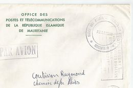 Vieux Papiers Enveloppe Tampon Office Postes De La Republique Islamiste De Mauritanie - Matasellos Generales
