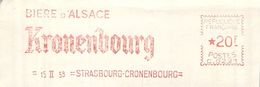 FLAMME EMA OBLITERATION MECANIQUE BIERE D ALSACE KRONENBOURG STRASBOURG 15.02.1958 - EMA (Print Machine)