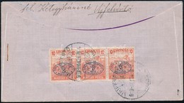 Debrecen 1919 Magyar Posta 3 X 10f Távolsági Levélen 'UJFEHÉRTÓ' - Nyíregyháza, Bodor Attest-tel - Other & Unclassified