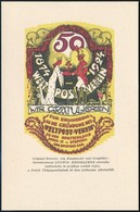 1924 Hesshaimer Ludwig Grafikus által Tervezett '50 éves A Posták Világegyesülete' UPU Szép, Grafikai Levelezőlap - Other & Unclassified
