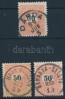 O 1898 3 X 50kr Centrált Bélyegzésekkel (15.000) - Other & Unclassified