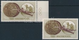 ** 1965 Olimpiai érmesek 50f Balra Tolódott Bronz Színű Színnyomattal + Támpéldány - Other & Unclassified