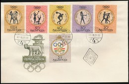 1960 Olimpiai Játékok Vágott Sor 2 FDC-n - Other & Unclassified