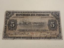 5 Pesos 1907 - Paraguay