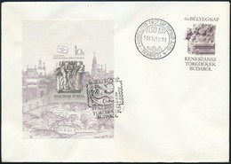 1987 Bélyegnap (60.) Vágott Blokk FDC (4.000) - Andere & Zonder Classificatie