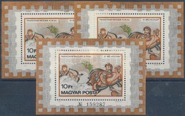 ** 1978 3 Db Pannonia'1' Mozaik Tévnyomat Blokk (24.000) - Other & Unclassified