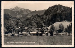 B0835 - Sankt St. Gilgen - Brunnwinkel Mit Den Schafberg - Bütten Nr. 12082 - C. Jurischek - Gel 1938 O. Marke - St. Gilgen