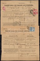 1906-1912 2 Db Kézbesítési Vevény Bírói Határozathoz 10f Ill. 25f Bérmentesítéssel / 2 Delivery Receipts Of Court Docume - Other & Unclassified