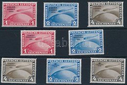 ** Deutsches Reich 8 Különféle Zeppelin Bélyeg Reprint - Andere & Zonder Classificatie