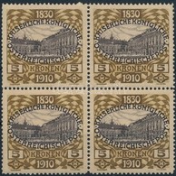 ** Ausztria 1910 Jubileumi 5K Reprint Négyestömb - Andere & Zonder Classificatie