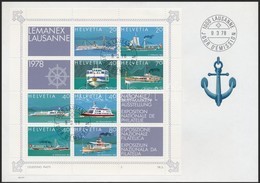 Svájc 1978 Lemanex Blokk 10 Db FDC-n - Other & Unclassified