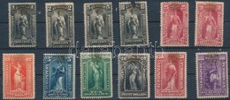 * USA 1895-1897 12 Db újságbélyeg Vagy Reprint Zsíros Falcnyomokkal, 1 Sérült - Andere & Zonder Classificatie