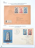 1956-1958 Europa CEPT Gyűjtemény / Collection + 1959-1965  98 Db Futott Levél, Dossziéban Lefűzve / 98 Covers - Andere & Zonder Classificatie