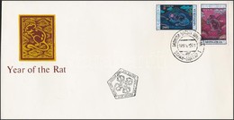 Kiribati, Mongólia, Norfolk Szigetek 1996 A Patkány éve 3 FDC - Andere & Zonder Classificatie