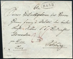 1819 Portós Levél ,,RAAB' - ,,SALZBURG' - Other & Unclassified