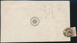 1857 Tértivevény Hátulján 6kr Bélyeg Szép Bélyegzéssel / 6kr On Retour Recepisse With Nice Cancellation 'BEREGSZÁSZ' - Other & Unclassified