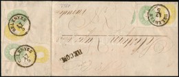 1862 3 X 2kr + 3 X 3kr Távolsági Ajánlott Levélen / On Registered Domestic Cover 'BELÉNYES' - 'GROSSWARDEIN' - Other & Unclassified